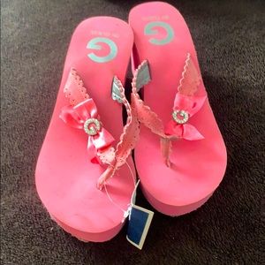 Pink flip flops